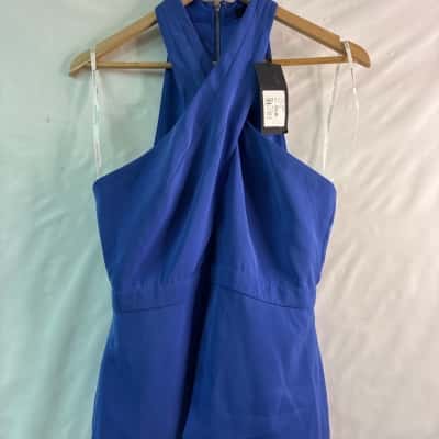 Portmans Womens  Size 10 Halter Neck Top Blue 