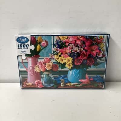 NEW - Reed Flowers in Vases 1000 Piece Puzzle