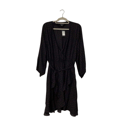 City Chic Womens  Size M Maxi Dress Black  / Purple 