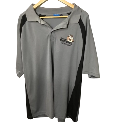 WARNER BROS MOVIE WORLD Mens  Size XXXXL Polo Shirt Grey 