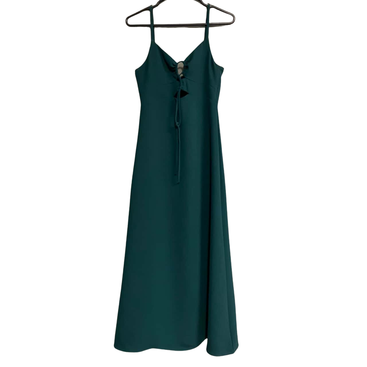 Kookai Womens Size 38 Shoestring Strap / Midi Dress Green (s)