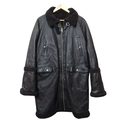 Bolongaro Trevor Women's Size XL Black Leather Winter Coat Black  