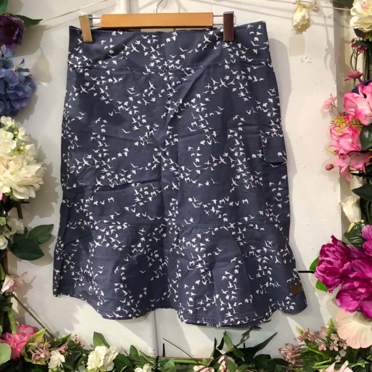 Kathmandu Size 10 Blue Swallow Skirt