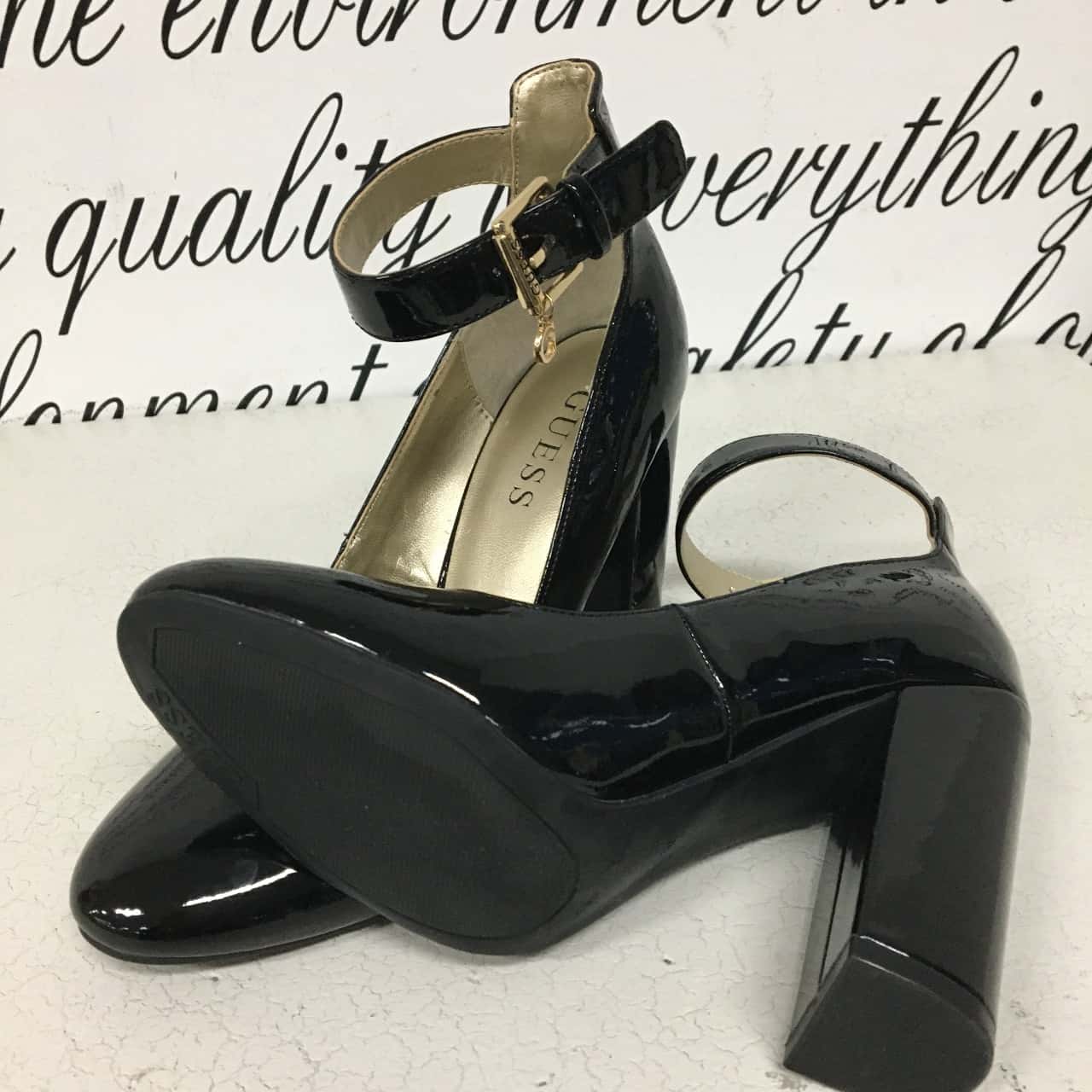 guess chunky heels