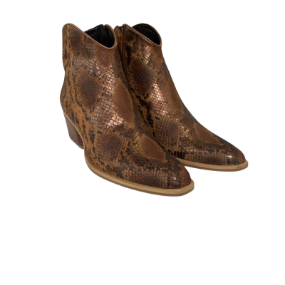 ZOMP Leather Ankle Boots Snake Print. 38. Brand New 