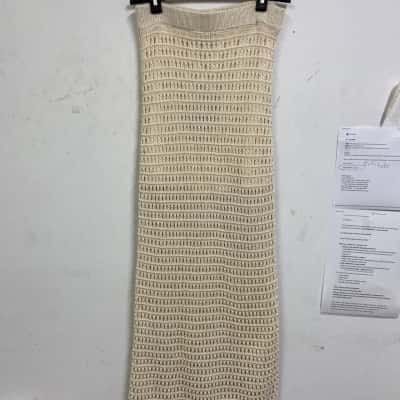 Decjuba Womens  Size S Maxi Skirt Cream 