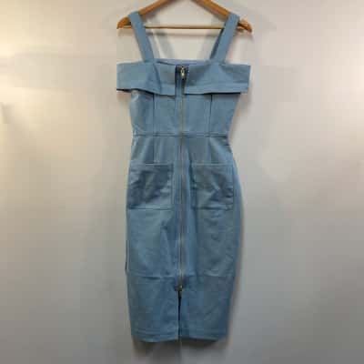 Oxford Womens  Size 8 Sleeveless Dress  Blue 