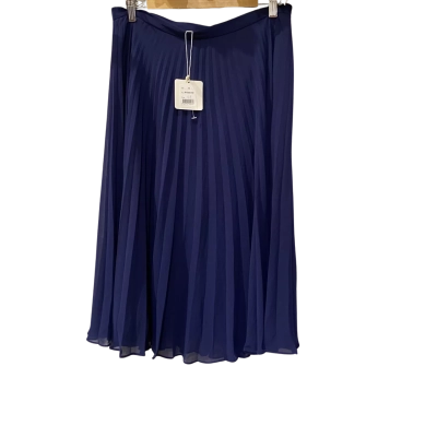 Veronica Maine Womens  Size 12 Pleated Skirt Navy Blue 