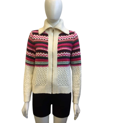 Brand New Talbots Womens  Size S Front Zip Knit Cardigan Multicoloured