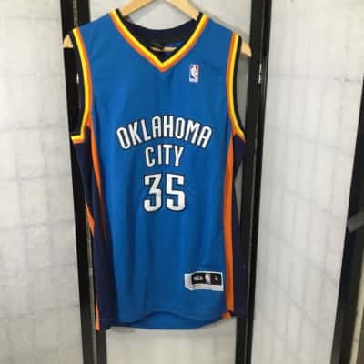 NBA Mens Blue / Multicoloured / Orange / Yellow Kevin Durant Jersey XL