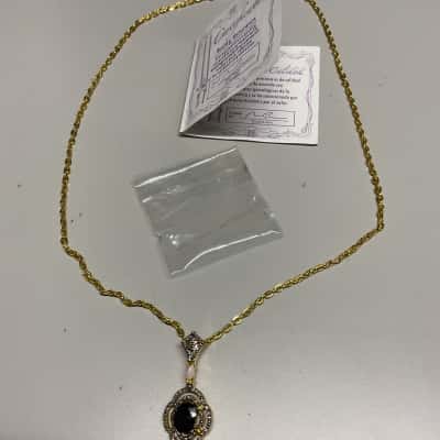  Womens Necklace Blue / Gold tones