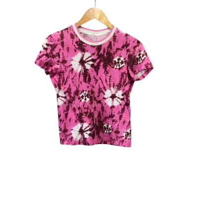 Zimmermann Womens  Size 0 Short Sleeve Top Brown / Pink  