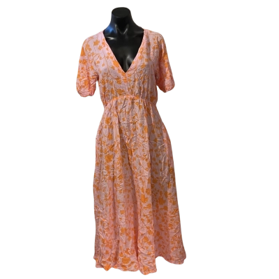 Leoni Womens  Size 8 Casual Dress Orange / Pink  