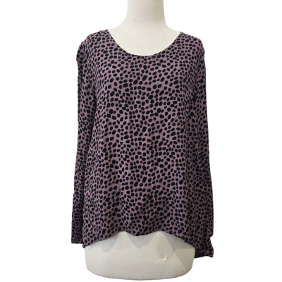 Mister Zimi Womens  Size 10 Long Sleeve Top Animal print / Black  / Brown 