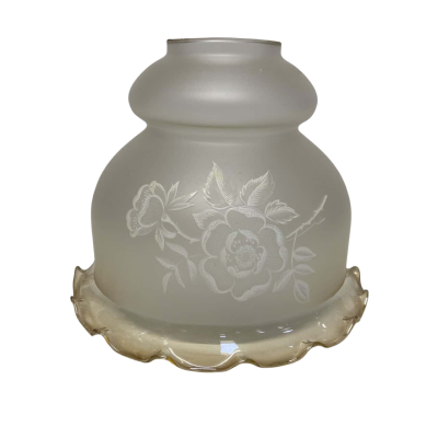 Frosted glass bell shaped lamp shade