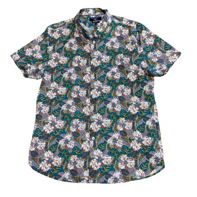 Sportscraft Man  Size L Short Sleeve Liberty Tapered Fit Shirt Multicoloured 