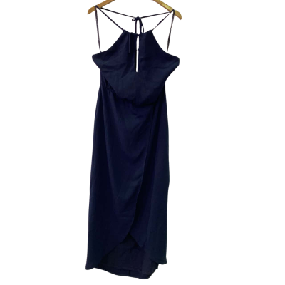 CHANCERY Womens  Size 12 Halter Neck Dress / Midi Dress Navy Blue 