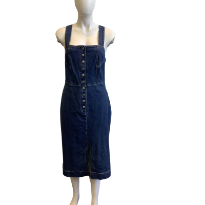 Country Road Women's Size 12 Midi Denim Dress Blue 