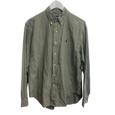 Polo Ralph Lauren Mens  Size L Polo Shirt Checked / Green / White 
