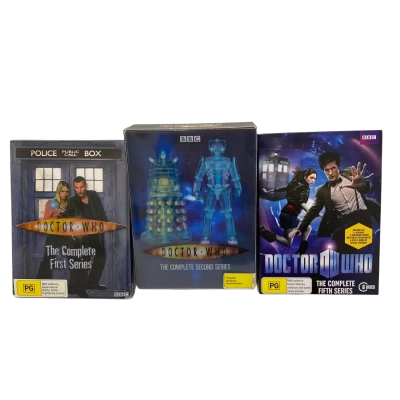 Dr Who Complete First, Second and Fifth Series DVDs 