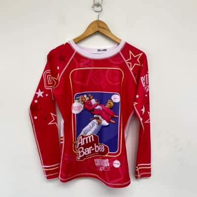 CF BJJ Red Bar-Bee Long SLeeve Top  Size L 