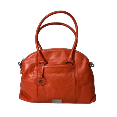 Trent Nathan Womens Orange Leather Handbag