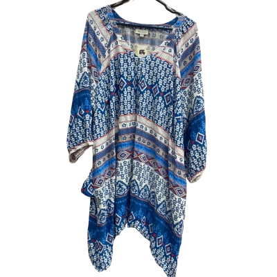 Autograph Womens Size 24 3/4 Sleeve Printed Tuni Top