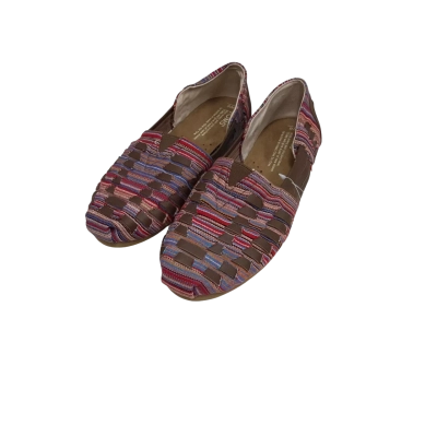 TOMS Womens  Size 6 Flats Blue / Brown / Red 