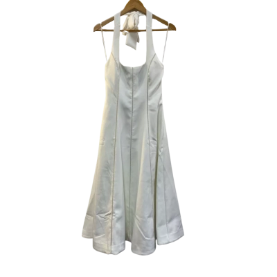 BNWT Portmans Womens  Size 8 Halter Neck Dress / Maxi Dress White 