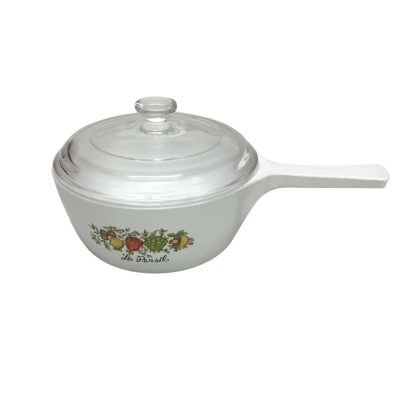 Vintage Corning Ware Spice Of Life “Le Persil” P-83-B Skillet Saucepan With Pyrex Lid - As New