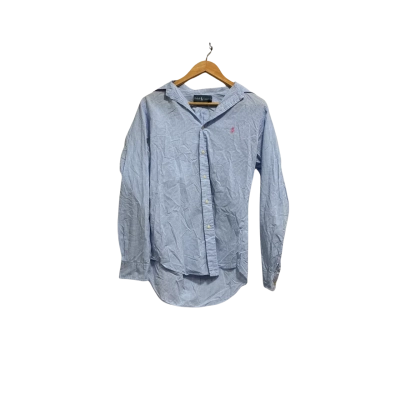 Ralph Lauren Mens, Size S, blue with white stripes button up shirt