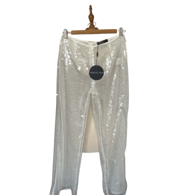 White Fox Womens  Size XS Ankle Length Pants White 