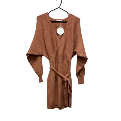  Womens  Size M Wrap Dress Brown 