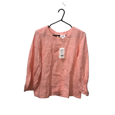 Seed Heritage 100% French Linen Peach/Orange Shirt Size 14 