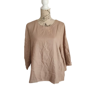 Jeanswest Womens  Size 16 3/4 Sleeve Top Beige/Taupe BNWT