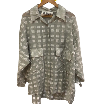 Blanca Womens Oversized Green Shirt Size M