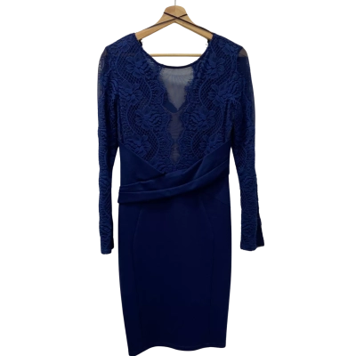 Lipsy Womens  Size 12 Cocktail Dress Navy Blue 