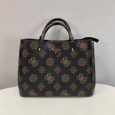 Guess  Medium Patterned Handbag Black  / Brown 