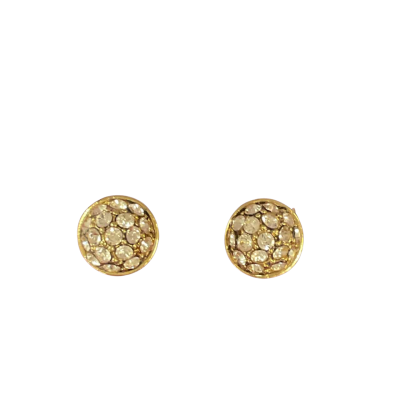 Mimco Womens Earrings Gold Tone Rhinestone Studs 