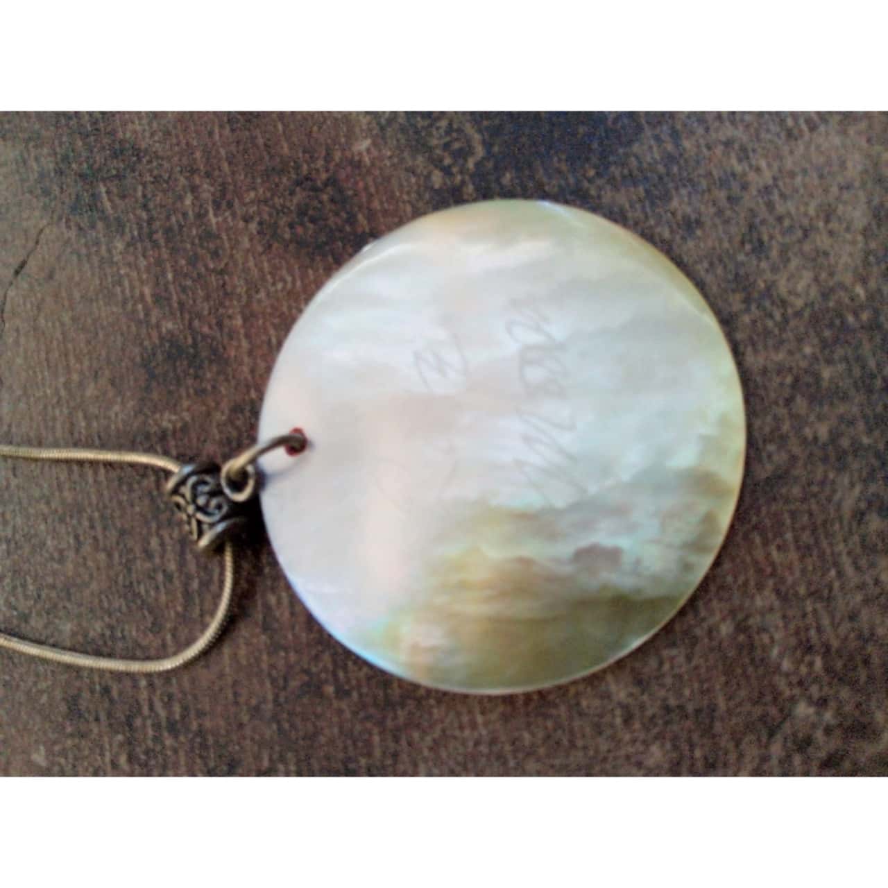 Stamped 925 Silver Necklace with Shell? Pendant(s)