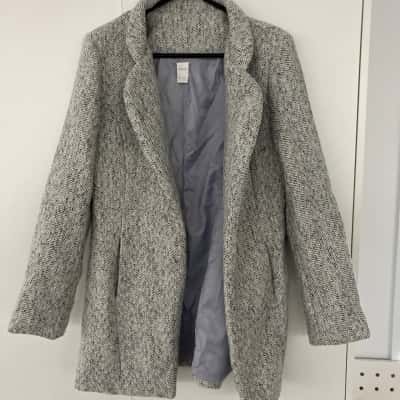  Womens Grey medium polyester coat