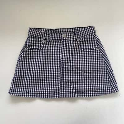 Seed Heritage Kids Navy Blue Checked Skirt Size 5 