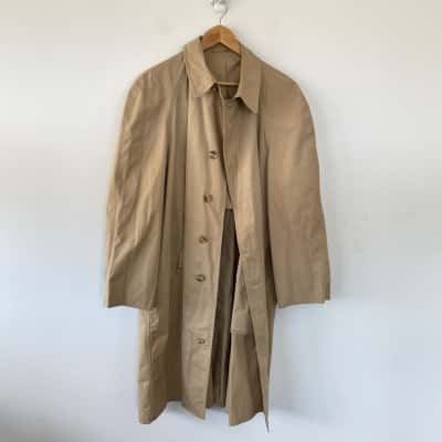 London Fog Beige Trench Coat  Size M 