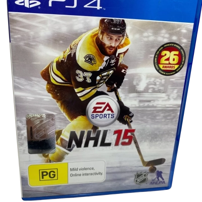 sports video game NHL 15 for the Sony PlayStation 4 console