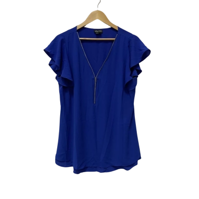 City Chic Womens  Size XS Short Sleeve Top Blue 