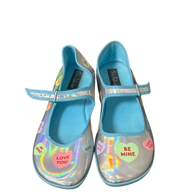 Hot Chocolate Love Heart Flat Shoes - Size 38 (READ DESCRIPTION)