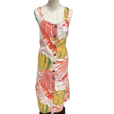 Gorman Womens  Size 8 Strapless Dress Coral / Pattern 