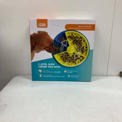 Leado 3 Level Slow Feeder Dog Bowl NEW