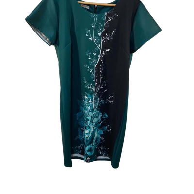 BNWT Zara Womens  Size XXXXL Dress Black  / Floral / Olive 