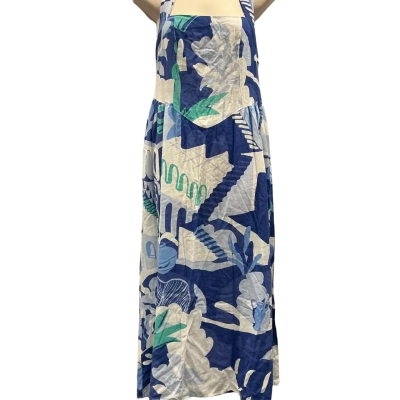White Closet Womens  Size M Casual Dress Blue / Green / Multicoloured / White 